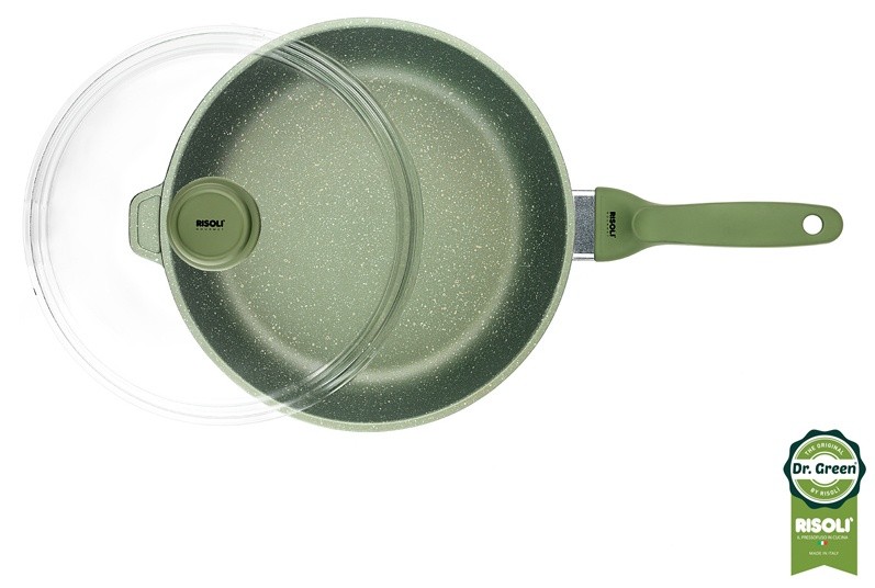 Risoli Глубокая индукционная сковорода Dr.Green с крышкой